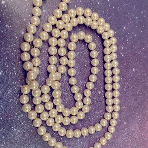 36” faux pearl necklace
